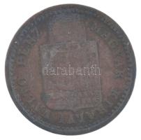 1891KB 1kr Cu "Fiume-címer" T:VF Adamo M4.1