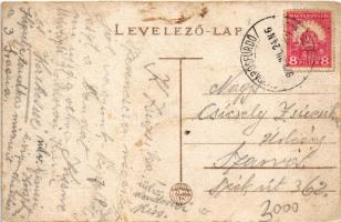 1929 Gyopárosfürdő, Sütő János Pannónia vendéglője, Orosháza-Gyopárosfürdő kisvasút megállóhely, von...