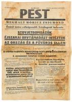 1942 Pest IV. évf. 201. sz., 1942. szept. 5., a címlapon: Móricz Zsigmond halála, "Szovjetbombázók éjszakai orvtámadást intéztek az ország és a főváros ellen", stb., helyenként foltos lapokkal, 10 p.