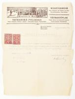 1925 Tátraszéplak szanatórium fejléces levélpapír, szakadással