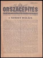 1942 Országépítés II. évf. 20. sz., 1942. okt. 15. a címlapon: "A nemzet hálája" (Horthy Miklós kormányzó köszöntése), apró szakadásokkal, 20 p.