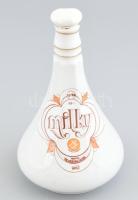 Hollóházi Milky tejszínlikőrös porcelán palack. Matricás, jelzett, hibátlan 20 cm