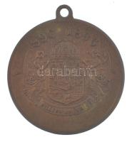 1896. Magyarország ezeréves fenállása emlékére / 896-1896 Milleniumi emlék bronz emlékérem (27mm) T:1- patina