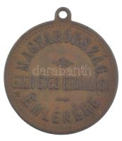 1896. "Magyarország ezeréves fenállása emlékére / 896-1896 Milleniumi emlék" bronz emlékér...