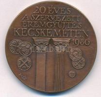 Lapis András (1942- ) 1986. Nemes Marcell műgyűjtő 1885-1930 / 20 éves a szervezett éremgyűjtés Kecskeméten MÉE bronz emlékérem (42,5mm) T:1- Adamo KT1