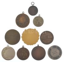 10 darabos sport emlékérem és díjérem tétel, közte ~1940. "Magyar Vívó Szövetség Budapest"...