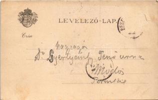 1898 (Vorläufer) Szliács, Sliac; Hungaria Buda szálloda, magyar címer. Ivánszky Elek kiadása / hotel...