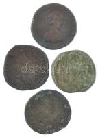 Római Birodalom 4db bronz érméből álló tétel, közte hamisak is! T:2-,3 
Roman Empire 4pcs bronze co...