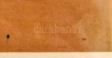 Litkei József (1924-1988): Műterem akttal. Pasztell, papír, jelezve jobbra lent, üvegezett fakeretbe...