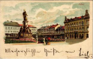 1899 (Vorläufer) Arad, 13 vértanú szobra / martyrs statue. litho s: Geiger R. (kis szakadás / small tear)