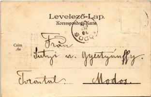 1899 (Vorläufer) Arad, 13 vértanú szobra / martyrs' statue. litho s: Geiger R. (kis szakadás / ...