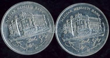 1992. 200Ft (2x) "Magyar Nemzeti Bank" Ag T:2/2+