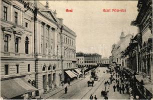 1913 Arad, Aczél Péter utca, üzletek / street view, shops