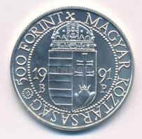 1991. 500Ft Ag "II. János Pál pápa látogatása" kapszulában T:BU repedt kapszula Adamo EM12...