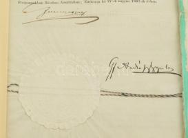 1868 "1865/7-ik évi Országgyűlési Törvényczikkek. XIII.-XVIII. Buda, 1868, M. Kir. Tud. Egyetem...