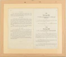 1868 "1865/7-ik évi Országgyűlési Törvényczikkek. XIII.-XVIII. Buda, 1868, M. Kir. Tud. Egyetem...