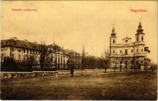 Nagyvárad, Oradea; Püspöki rezidencia, székesegyház. Sebő Imre kiadása / bishop&#039;s residence, cathedral (EK)