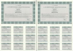 Budapest 1996. "A City Kárpótlási Jegy Befektető Részvénytársaság" 1000Ft értékű részvénye...