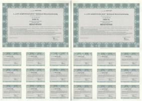 Budapest 1996. "A City Kárpótlási Jegy Befektető Részvénytársaság" 1000Ft értékű részvénye...