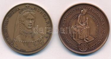 Kelemen Kristóf (1922-2001) 1987. "MÉE / Erzsébet királyné születésének emlékére" bronz em...