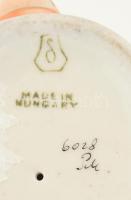 Drasche porcelán hal, kézzel festett, jelzett, kopott, m: 10 cm