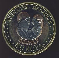 NSZK DN "Adenauer - De Gaulle" multicolor  emlékérem T:PP