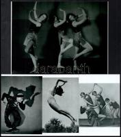 cca 1940 előtt készült felvételek mozgás- és mozdulatművészekről, részben a Szentpál Olga iskola gyűjteményéből, 7 db modern nagyítás, 10x15 cm és 17,7x23,8 cm