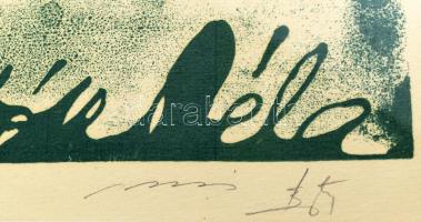 Olvashatatlan jelzéssel: Bartók, 1981. Szerigráfia, papír. Számozott (14/15). Üvegezett fakeretben. ...