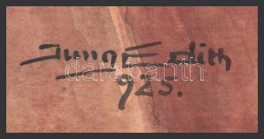 Jung Edith jelzéssel: Tigris, 1925. Akvarell, papír. 24x39 cm