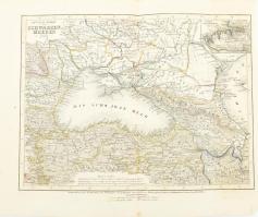 1853 A Fekete-tenger és környéke rézmetszetű térképe / Map of the Black-Sea engraving 30x24 cm