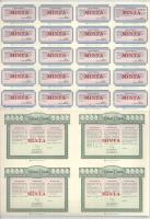 1990-1995. 5 darabos magyar részvény tétel: "Konzumbank", "Agrobank", "Kult...