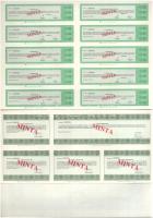 1991-1994. 5 darabos magyar részvény tétel: "Agroinvest", "Celladam", "Műsz...