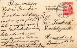 1918 Pöstyén, Piestany; Kilátás a Kárpátokra / The Carpathian Mountains (EK)