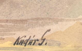 Kádár G vagy S jelzéssel: Csendélet. Akvarell, papír. Üvegezett, dekoratív, sérült fakeretben. 52x39...