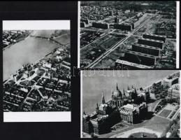 Változó időben készült légi felvételek Budapestről, a néhai Lapkiadó Vállalat központi fotólaborjána...