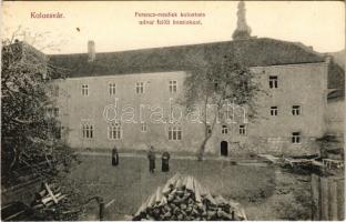 Kolozsvár, Cluj; Ferenc-rendiek kolostora, udvar felőli homlokzat / Franciscan monastery, courtyard