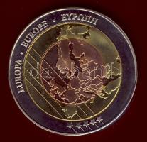 Európa 2008. "Ausztria-Svájc futballmeccs" multicolor emlékérem T:PP