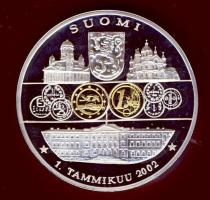 Finnország 2002. "Az Euro bevezetése" multicolor emlékérem T:PP