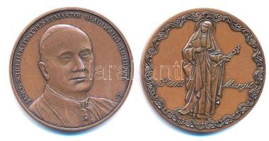 Fritz Mihály (1947-) DN Scheffler János szatmári püspök kétoldalas bronz emlékérem (42,5mm) + Szent Margit kétoldalas bronz emlékérem (42,5mm) T:1,1-