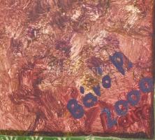 Báró Péter (1971-): Erdei tündér. Olaj, farost. Jelzett. Dekoratív fakeretben. 55x45 cm