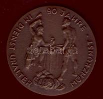 NSZK 1961. "90 éves az érmeművészet" emlékplakett T:2
