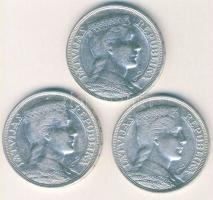 Lettország 1929-32. 5L Ag 3 klf évszámú db teljes sor T:2