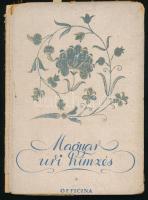 Tápay-Szabó Gabriella: Magyar úri hímzés. Officina Képeskönyvek. 36. Bp., 1941, Officina,31+1 p.+28 (fekete-fehér képtáblák) t. Első kiadás. Kiadói kartonált papírkötés, kopott borítóval, hiányzó gerinccel.