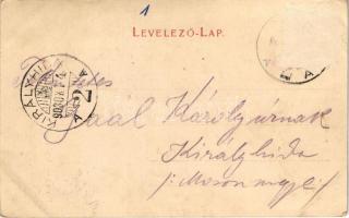 1903 Brassó, Kronstadt, Brasov; Árpád szobor, millenniumi emlékmű / Hungarian Millennium monument (R...