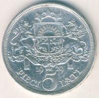 Lettország 1929. 5L Ag T:2 kis ph