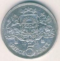 Lettország 1931. 5L Ag T:2