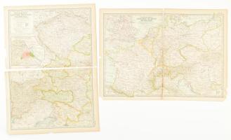 1897 Az Osztrák-Magyar Monarchia és Közép_Európa utazási térképe. Kis beszakadással 30x40 cm