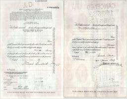 Amerikai Egyesült Államok 1939-1981. 6 darabos részvény tétel, benne "Columbus and Southern Ohi...