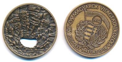1992. "1956-os forradalom" bronz emlékérem (42,5mm) + 1993. "56-os Magyarok Világtalá...