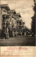 1903 Előpatak, Valcele; Fősétány, Gidófalvi és Goldstein villa. Benkő Mór kiadása / spa, promenade, villas